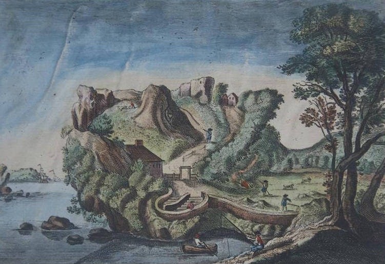Hand-coloured version of Hollar's image, dating from 1797 Hand-coloured version of Hollar's image, dating from 1797