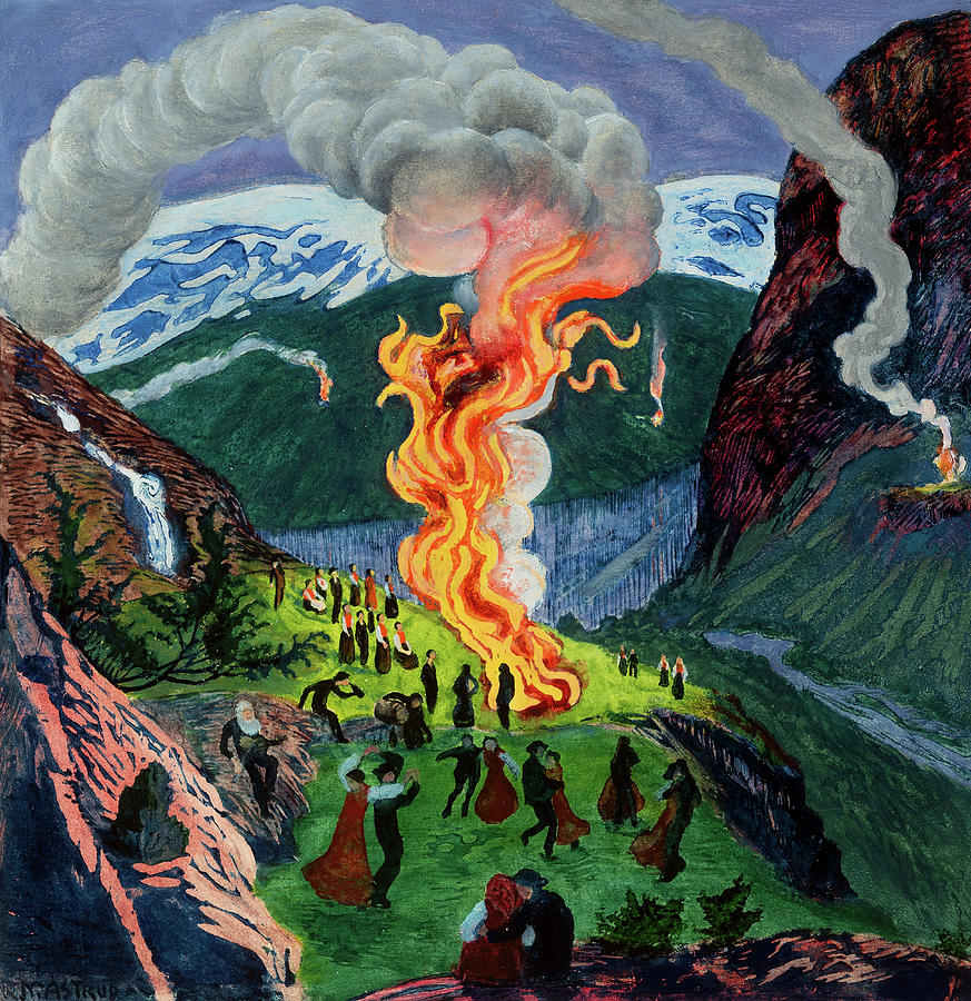 Midsummer Fire, Nikolai Astrup, 1926