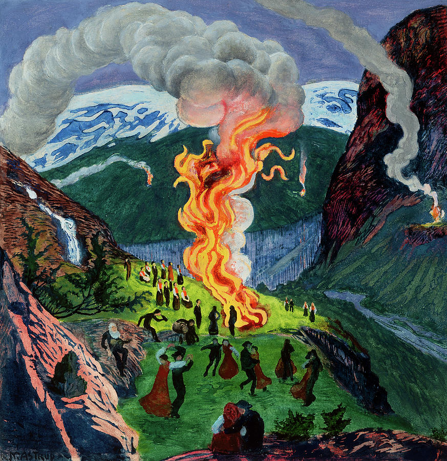 Midsummer Fire, Nikolai Astrup, 1926 Midsummer Fire, Nikolai Astrup, 1926