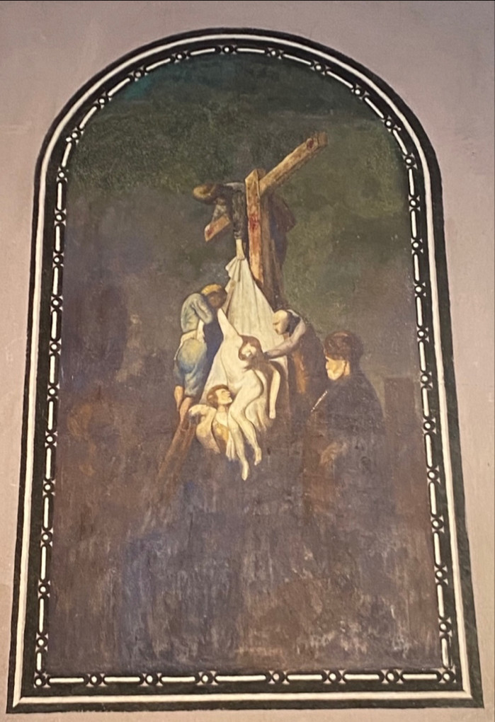 Jean Choupik, Descente de croix d'après Rubens, vers 1925, église de Letia San Roccu