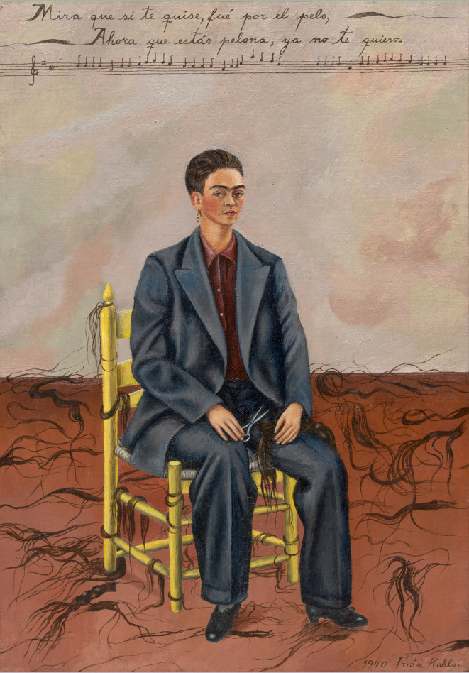 Frida Kahlo, Autorretrato con el pelo cortado, Mexico, 1940