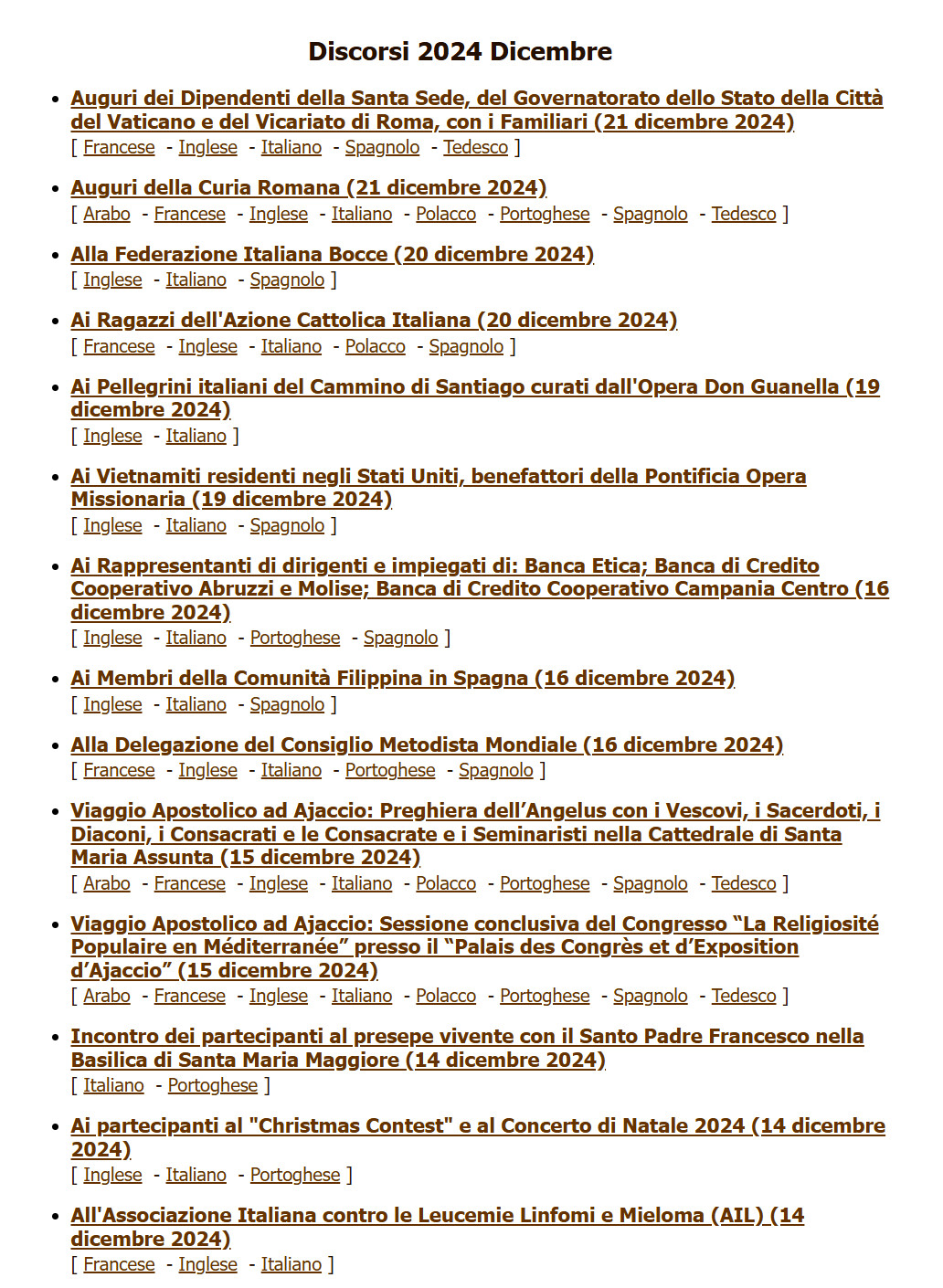 Visita di u Papa in Corsica: la paix des langues a-t-elle eu lieu ? Visita di u Papa in Corsica: la paix des langues a-t-elle eu lieu ?