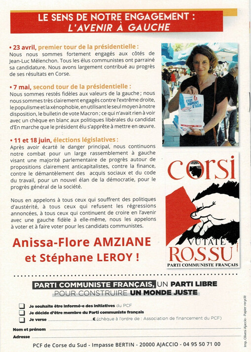 Annexe 3: journal de la candidate communiste aux élections législatives de 2017