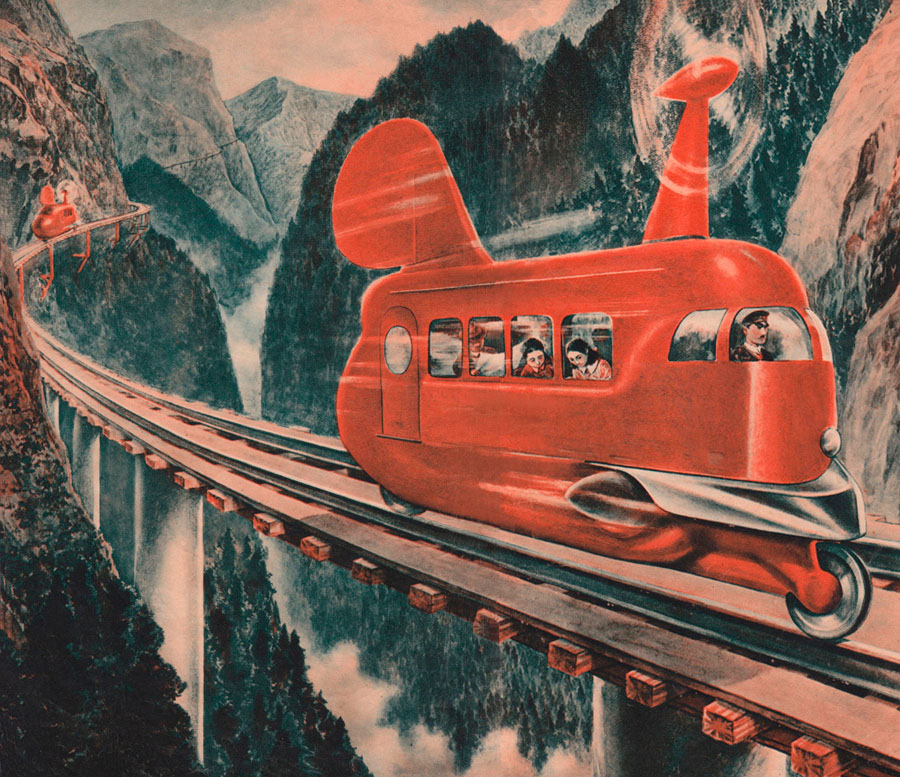 Propeller-driven trains, 1936