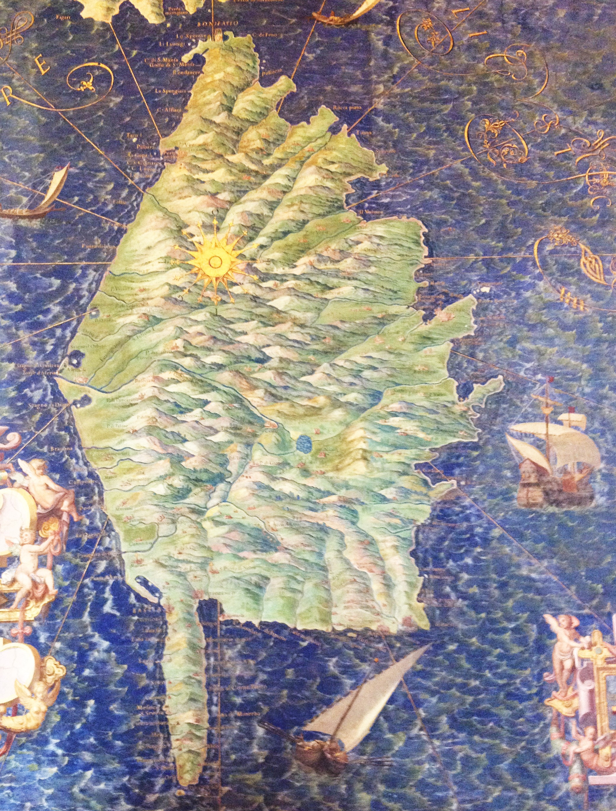 Représentation de la Corse dans la galerie des cartes du Vatican Représentation de la Corse dans la galerie des cartes du Vatican