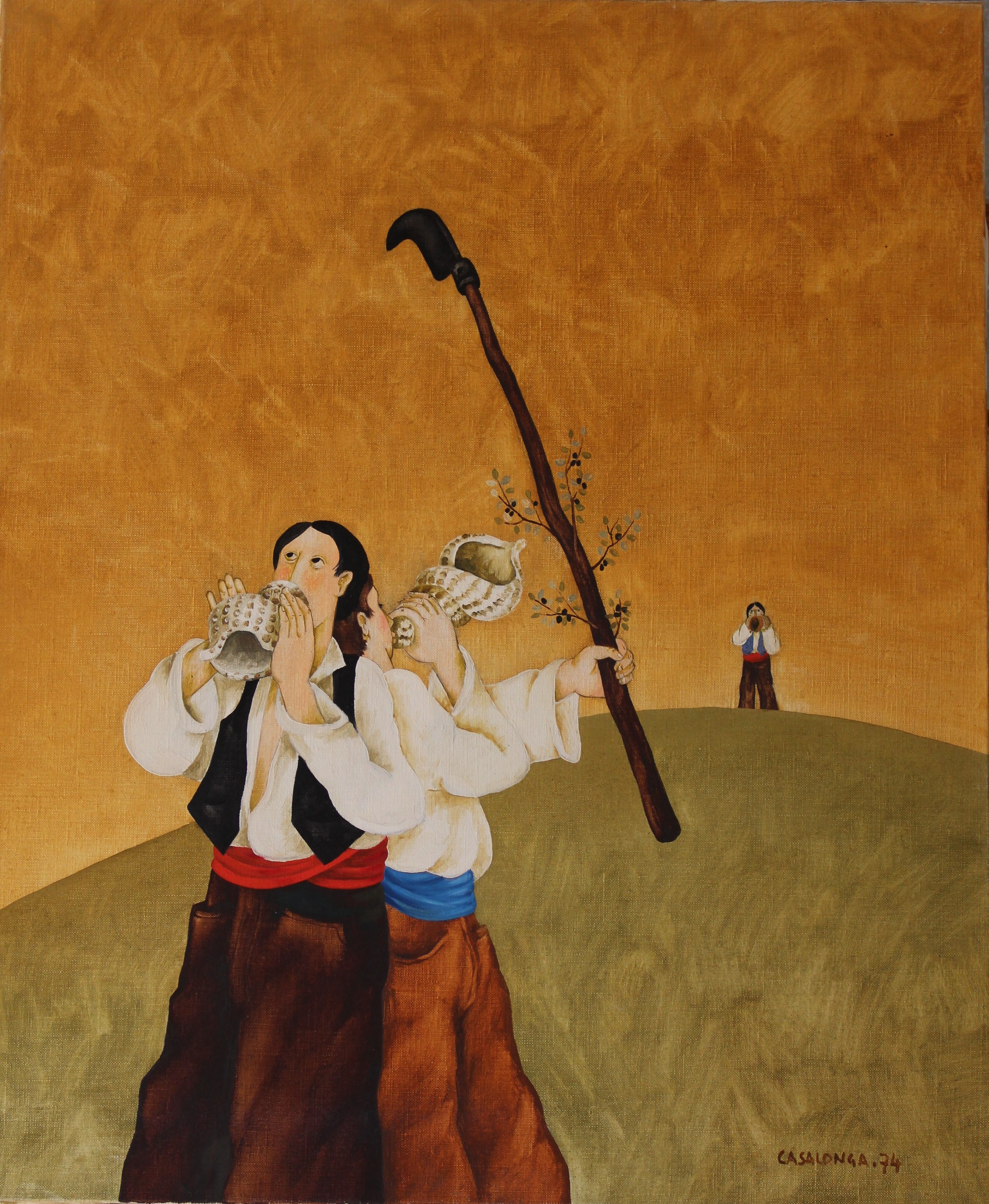 Tonì Casalonga, Tre culombi, 1974 Tonì Casalonga, Tre culombi, 1974