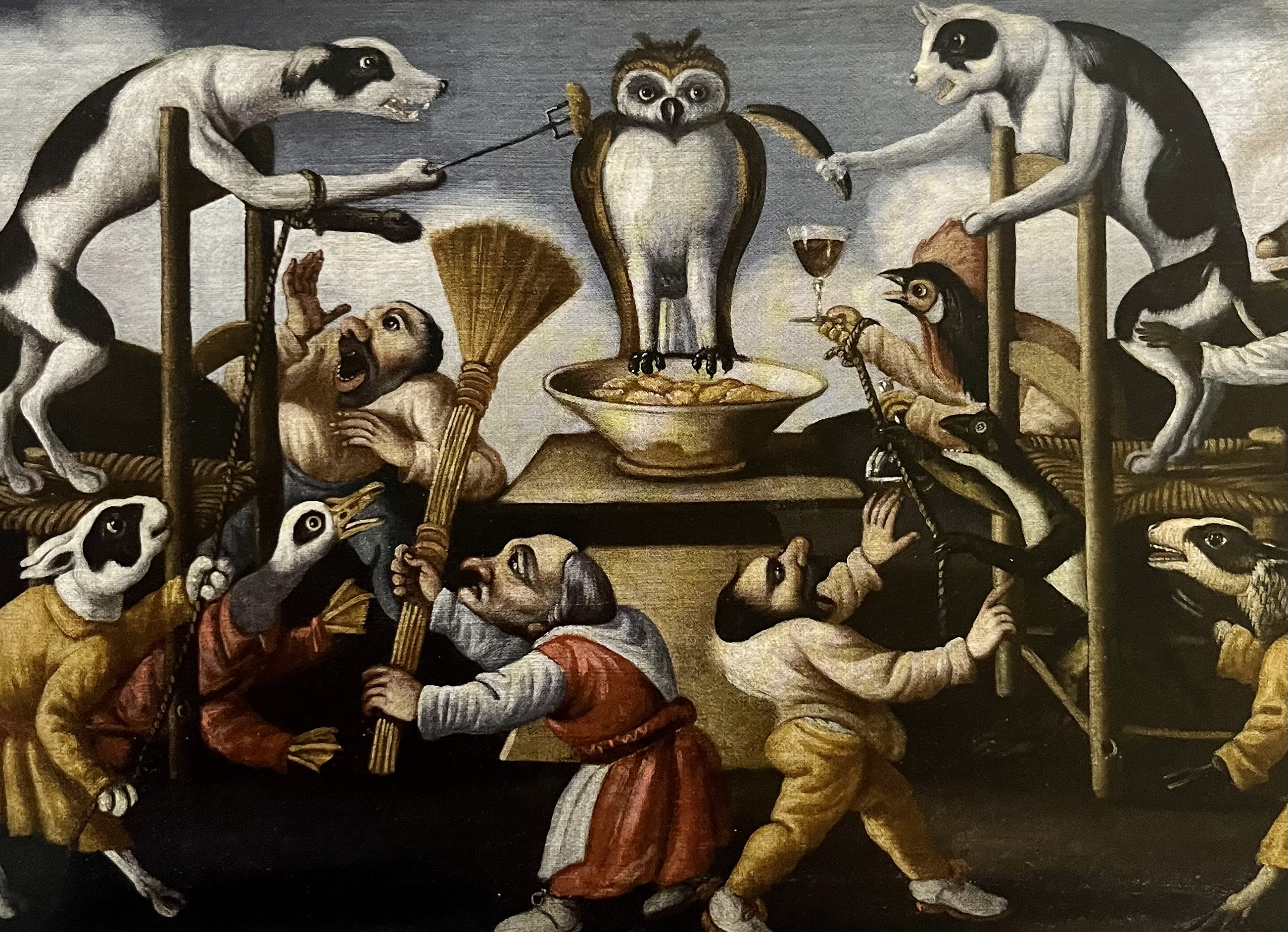 La Tentation de la chouette, Maître de la fertilité de l'oeuf, XVII° siècle, Musée Fesch