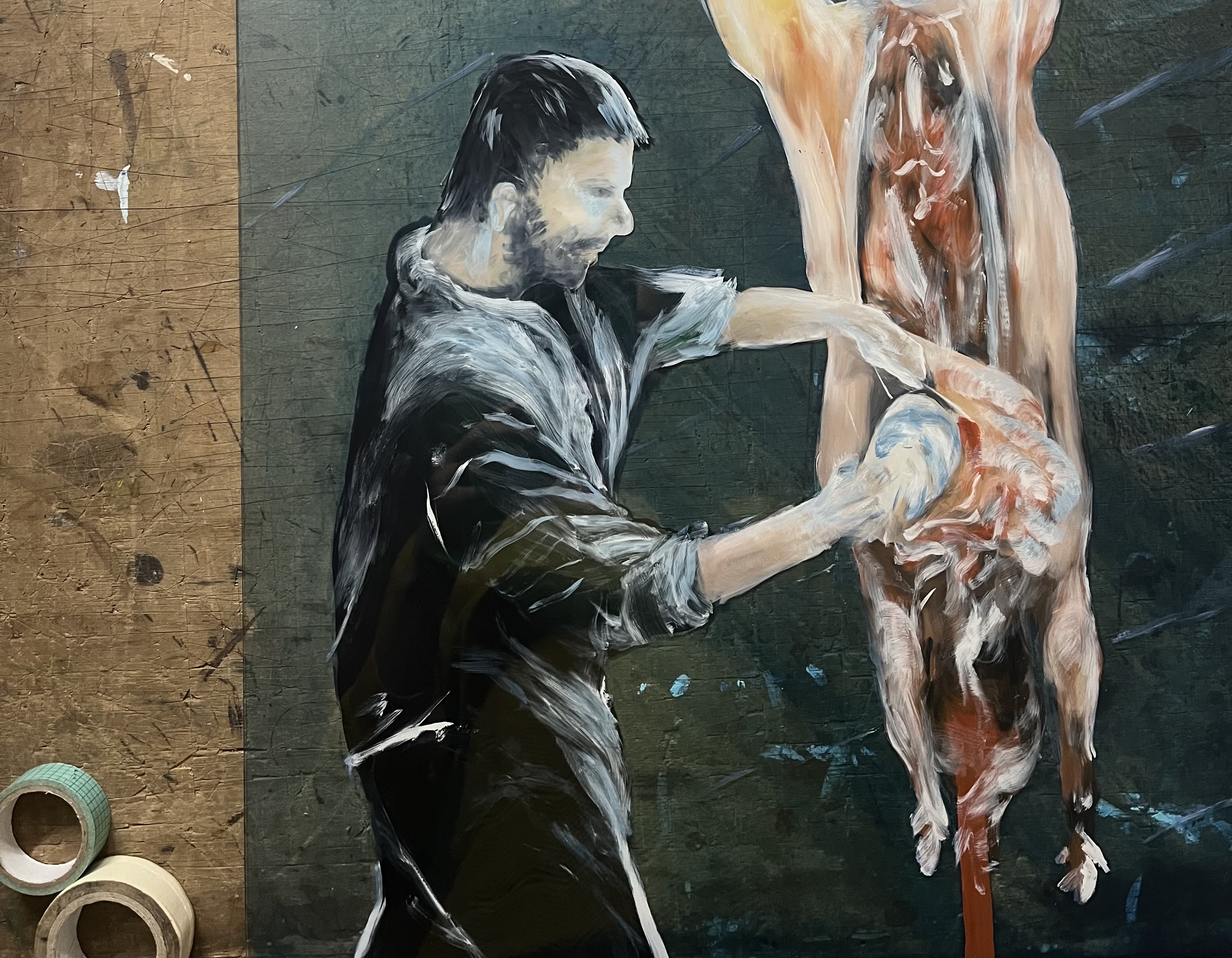 Détail peinture de Jeanne Vandoolaeghe